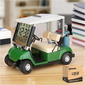 image10L0L Mini Golf Cart Alarm Clock LCD Display Calendar Golf Gifts for Men Fans Golfers Superior Race Souvenir NoveltyWhitegreen