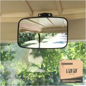 image10L0L Universal Adjustable Golf Cart Convex Rear View Mirror for EZGO Yamaha Club Car