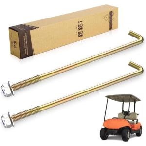 imageGolf Cart Battery Hold Down Rods Kit for Yamaha Gas G14 G16 G20 G22 G23 G27 G28 and G22 Electric and Club Car DS Electric Years 19762006 102845203 JN3H213300 JN2H213300