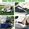 image10L0L 2 Passenger Universal Golf Cart Seat Belt Bracket Kit for Yamaha EZGO TXTRXV Club Car DSPrecedent Front Rear Seat Retractable Seatbelts 42quot Long