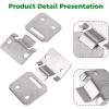 image10L0L Club Car DS Seat Hinge Set for 1979Up Golf Carts Seat Cushion Buckle Plate OEM 1011652 1012412  Male  Female