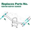image10L0L Complete Rear Leaf Spring Bushing Sleeves Kit for EZGO RXV 2008up Electric ampamp Gas Golf Cart Replace OEM 620160 620161 624030