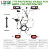 image10L0L Deluxe Golf Cart Light Kit for Club Car DS All Years Headlight Taillight Kit RGB Music Daytime Running Light with HighLow Beam Turn Signal Hazard Blinker Brake Light and Horn 12V60V Input