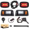 image10L0L Deluxe Golf Cart Light Kit for Club Car DS All Years Headlight Taillight Kit RGB Music Daytime Running Light with HighLow Beam Turn Signal Hazard Blinker Brake Light and Horn 12V60V Input