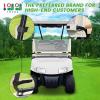 image10L0L Foldable Golf Cart Windshield Film for EZGO RXV Clear Portable Removable Plastic Windshield Beige