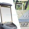 image10L0L Foldable Golf Cart Windshield Film for EZGO RXV Clear Portable Removable Plastic Windshield Beige
