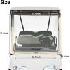 image10L0L Foldable Golf Cart Windshield Film for EZGO RXV Clear Portable Removable Plastic Windshield Beige