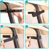 image10L0L Foldable Golf Cart Windshield Film for EZGO RXV Clear Portable Removable Plastic Windshield Beige