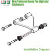 image10L0L Front Control A Arm Bushings Kit for EZGO RXV 2008up Gas ampamp Electric Golf Cart OEM 602085 601340