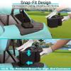 image10L0L Golf Cart Ball Washer and Club Cleaner Kit Detachable Golf Club Head and Ball Washer Golf Cleaner for EZGO Club Car YamahaBlack