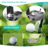 image10L0L Golf Cart Ball Washer and Club Cleaner Kit Detachable Golf Club Head and Ball Washer Golf Cleaner for EZGO Club Car YamahaCarbon Fiber Black