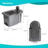 image10L0L Golf Cart Ball Washer and Club Cleaner Kit Detachable Golf Club Head and Ball Washer Golf Cleaner for EZGO Club Car YamahaCarbon Fiber Black