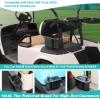 image10L0L Golf Cart Ball Washer and Club Cleaner Kit Detachable Golf Club Head and Ball Washer Golf Cleaner for EZGO Club Car YamahaCarbon Fiber Black