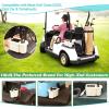 image10L0L Golf Cart Ball Washer and Club Cleaner Kit Detachable Golf Club Head and Ball Washer Golf Cleaner for EZGO Club Car YamahaKhaki