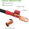image10L0L Golf Cart Battery Cable Set for Yamaha G22 48V 4 Gauge 5 PCS Golf Cart Battery Wires 48V Volt with UltraLong Pure Copper Lugs