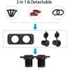 image10L0L Golf Cart Cigarette Lighter Outlet ampamp Quick Charge 30 DC 12V Input Waterproof USB Charger Power Socket Adapter Dual USB Ports Panel Universal for EZGO Club Car Yamaha Golf Cart Models
