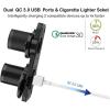 image10L0L Golf Cart Cigarette Lighter Outlet ampamp Quick Charge 30 DC 12V Input Waterproof USB Charger Power Socket Adapter Dual USB Ports Panel Universal for EZGO Club Car Yamaha Golf Cart Models