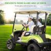 image10L0L Golf Cart Foldable Windshield 316quot 5MM Thicken Only for 20072016 Yamaha DriveG29 Fits 1quot1quot Struts Rail Front Folding Acrylic Windshield Replacement Included Mounting Hardware  TintedClear