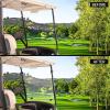 image10L0L Golf Cart Foldable Windshield 316quot 5MM Thicken Only for 20072016 Yamaha DriveG29 Fits 1quot1quot Struts Rail Front Folding Acrylic Windshield Replacement Included Mounting Hardware  TintedClear