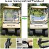 image10L0L Golf Cart Foldable Windshield for Club Car DS Portable Clear Film PVC ImpactResistant Windproof