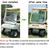 image10L0L Golf Cart Foldable Windshield for Club Car DS Portable Clear Film PVC ImpactResistant Windproof