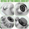 image10L0L Golf Cart Front Wheel Hub Assembly for Club Car DS and Precedent 2003up ampamp Tempo 2018Up Gas or Electric Models Replaces OEM 102357701 with Hub BearingOil SealDust Cover