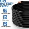 image10L0L Golf Cart G22 Battery Cables 48V for Yamaha G22 Golf Cart 4 Gauge 5 PC Golf Cart Battery Cable Kit  5 Pack