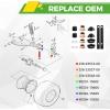 image10L0L Golf Cart King Pin and Bushing Kit for Yamaha G2 G8 G11 G14 G16 G19 G20  Golf Cart Steering Knuckle Kingpin and Bushing Kit OEM J55F351600 J382352800J382352700