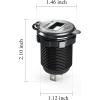 image10L0L Golf Cart Quick Charge 31 Dual USB Charger2 in 1 USB Ports ampamp LED Display Voltage Meter Universal for Club CarEZGO and YamahaMetal Shell Safe Charging Socket 9V48V Wide Voltage Input
