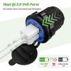 image10L0L Golf Cart Quick Charge QC 30 Dual USB Charger Socket 12V24V USB Outlet for Yamaha EZGO Club Car 12V Input Double USBs Ports with DIY Cars Port Outlet for Car Boat RV Motorcycle Truck