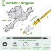image10L0L Golf Cart RXV Driver Side Rear Spline Axle Shaft for EZGO RXV Electric 2008 UP OEM 620337 614208 245quot Long