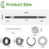 image10L0L Golf Cart RXV Passenger Side Rear Spline Axle Shaft with Bearing Seal Kit fit EZGO RXV Electric 2008 UP OEM 620341 614209162quot Long