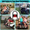 image10L0L Golf Cart Rear Seat Grab Bar  Heavy Duty Safety Handrail for Rear Seat Passenger Security  Universal Fit Black