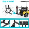 image10L0L Golf Cart Rear Seat Grab Bar  Heavy Duty Safety Handrail for Rear Seat Passenger Security  Universal Fit Black