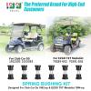 image10L0L Golf Cart Rear Spring Bushing Kit for EZGO TXT ampamp Medalist 1994up Club Car DS 1981up12 Bushings 6 Metal SpacersBlack