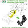 image10L0L Golf Cart Shaft Intermediate Steering Joint Fits Club Car DS 1984up Gas or Electric Golf Cart Knuckle 1013861 1012454 103601601