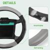 image10L0L Golf Cart Steering Wheel Cover for Yamaha G29 ampamp Club Car DS Precedent  14quot Premium Leather AntiSlip Grip  UVResistant ampamp Easy InstallationBlack  Gray