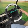 image10L0L Golf Cart Steering Wheel Cover for Yamaha G29 ampamp Club Car DS Precedent  14quot Premium Leather AntiSlip Grip  UVResistant ampamp Easy InstallationBlack  White