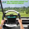 image10L0L Golf Cart Steering Wheel Cover for Yamaha G29 ampamp Club Car DS Precedent  14quot Premium Leather AntiSlip Grip  UVResistant ampamp Easy InstallationBlack  White