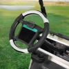 image10L0L Golf Cart Steering Wheel Cover for Yamaha G29 ampamp Club Car DS Precedent  14quot Premium Leather AntiSlip Grip  UVResistant ampamp Easy InstallationBlack  White