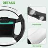 image10L0L Golf Cart Steering Wheel Cover for Yamaha G29 ampamp Club Car DS Precedent  14quot Premium Leather AntiSlip Grip  UVResistant ampamp Easy InstallationBlack  White