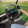 image10L0L Golf Cart Steering Wheel Cover for Yamaha G29 ampamp Club Car DS Precedent  14quot Premium Leather AntiSlip Grip  UVResistant ampamp Easy InstallationBlack  Gray