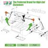 image10L0L Golf Cart Tie Rod End Kit for Club Car DS 19762008 Gas ampamp Electric LeftHand ampamp RightHand Thread Ball Joint OEM 7539 7540