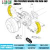 image10L0L Golf Carts 101146302 Brake Shoes for Club Car DS and Carryall Manual Adjust Golf cart 4PCS