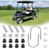 image10L0L Heavy Duty Golf Cart Rear Leaf Spring Kit 4Leaf Leaf Spring with Bushings ampamp Sleeves Fits Club Car PrecedentOnward 2004