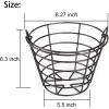 image10L0L Metal Range Golf Ball Baskets with Handle Golf Ball Storage Bucket Holds 50 Balls Each GolfBalls Not Included2PCS Black