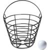 image10L0L Metal Range Golf Ball Baskets with Handle Golf Ball Storage Bucket Holds 50 Balls Each GolfBalls Not IncludedBlack