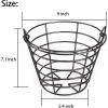 image10L0L Metal Range Golf Ball Baskets with Handle Golf Ball Storage Bucket Holds 50 Balls Each GolfBalls Not IncludedBlack