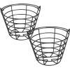 image10L0L Metal Range Golf Ball Baskets with Handle Golf Ball Storage Bucket Holds 50 Balls Each GolfBalls Not IncludedBlack