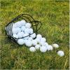 image10L0L Metal Range Golf Ball Baskets with Handle Golf Ball Storage Bucket Holds 50 Balls Each GolfBalls Not IncludedBlack